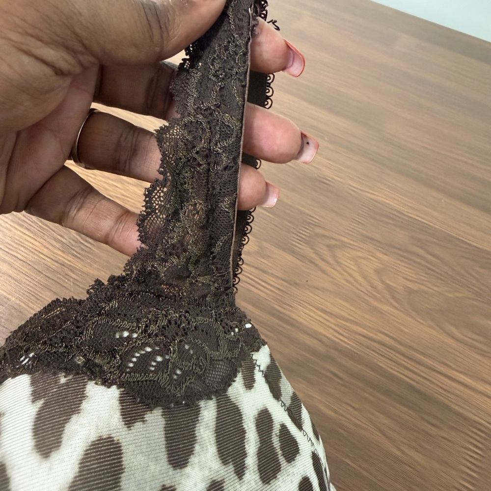 Le Mystere Brown Leopard Print Lace Tisha Bra Sz 40D - Picture 9 of 10